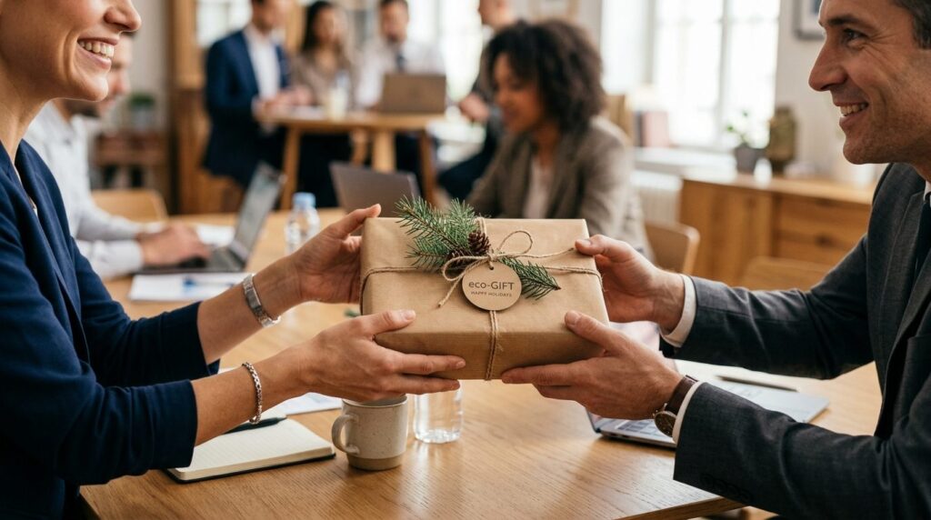 Close-up lifestyle shot of hands exchanging a beautifully wr